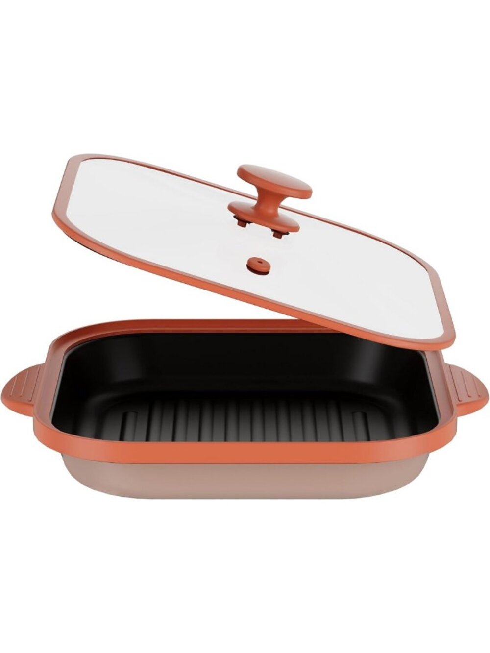 Microwave Grill Pan with Glass Lid - Bacon Cooker, Crisper & Grilled Cheese